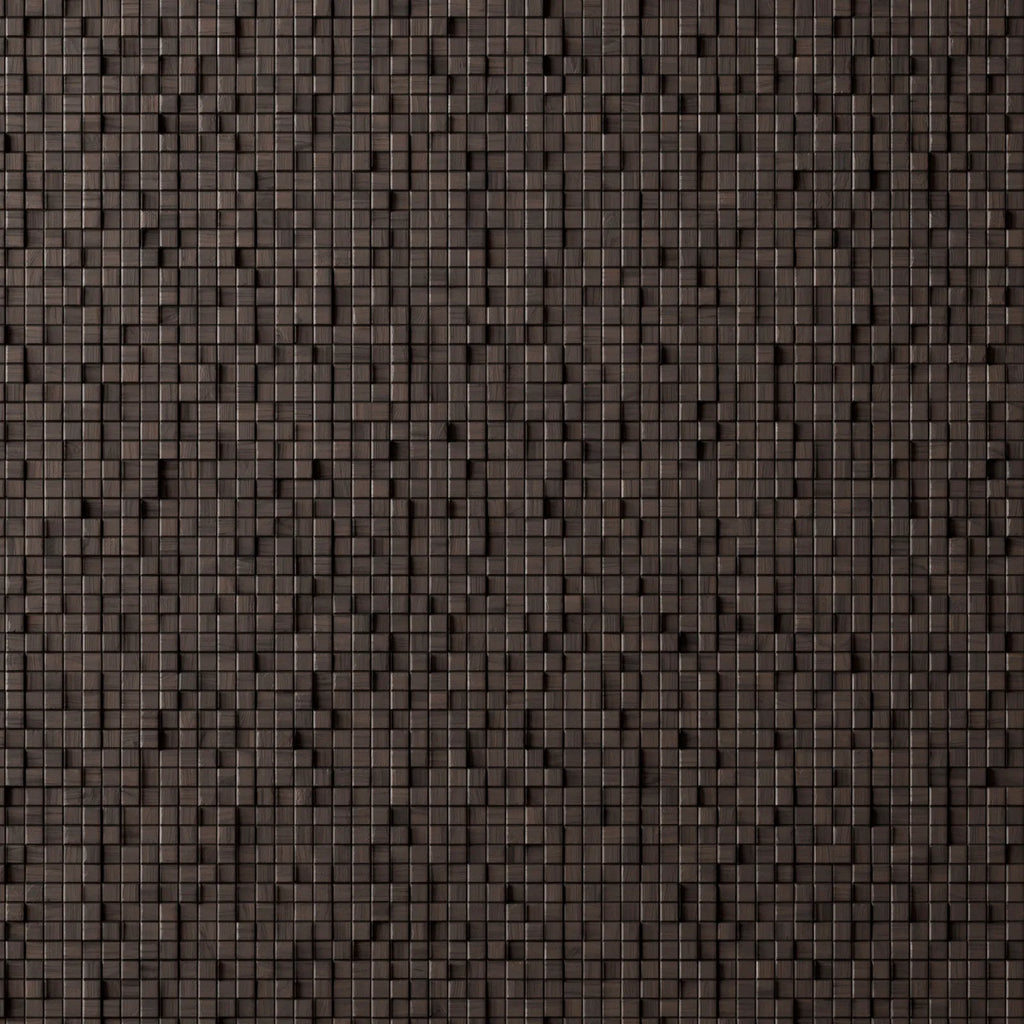 Small Mosaic Walnut Wood Panel PBR Texture - Example Scene Visualization | Superellipse