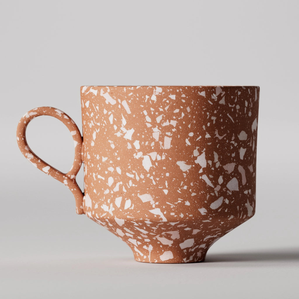Red Ceramic Terrazzo Light Aggregates PBR Texture - Example Scene Visualization | Superellipse