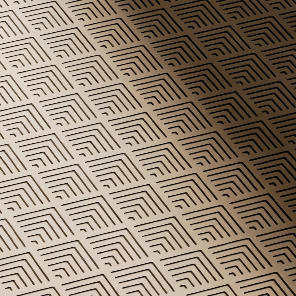 Etched Brass Panel Art Deco PBR Texture - Example Scene Visualization | Superellipse