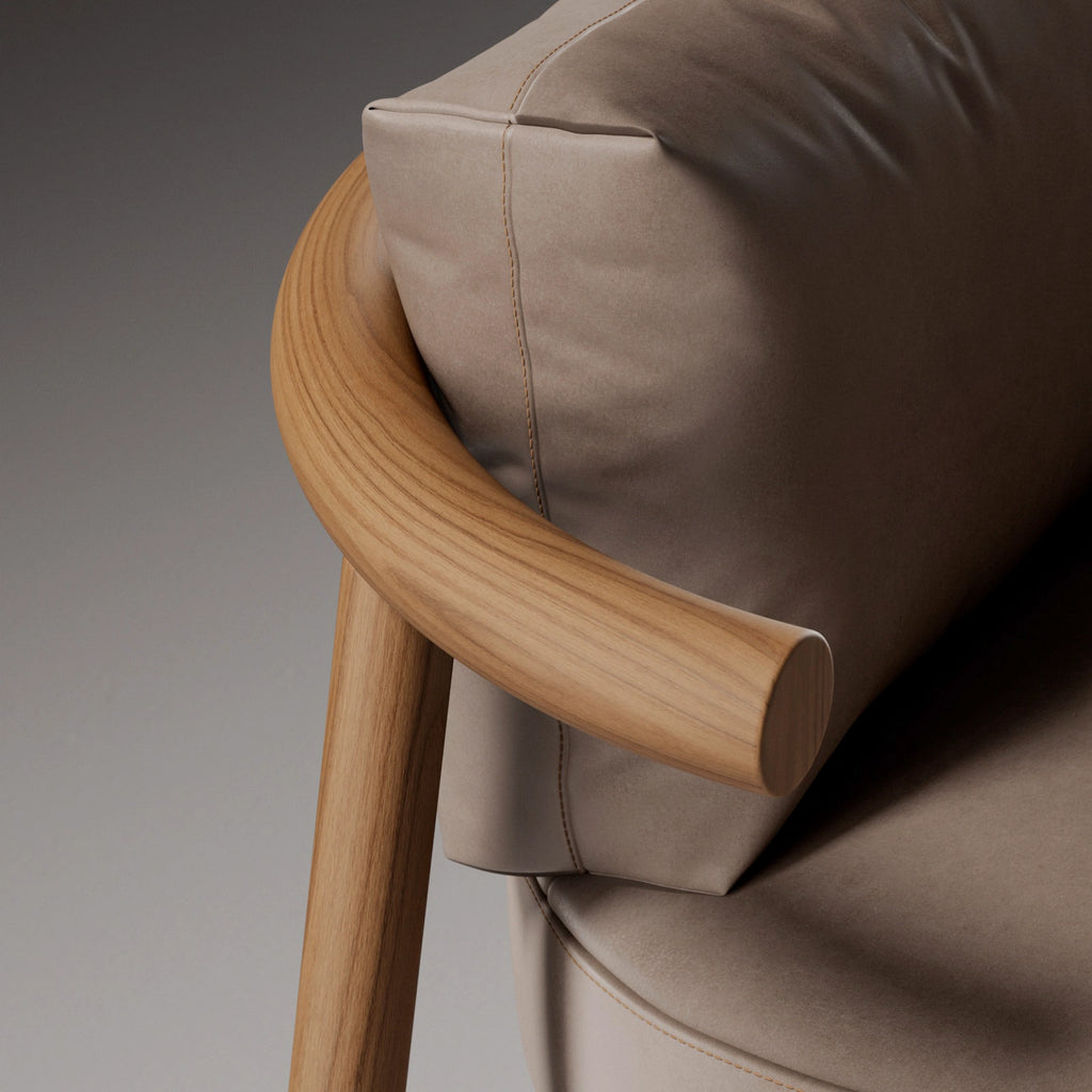 Oak Crown Cut Wood Veneer PBR Texture - Example Scene Visualization | Superellipse