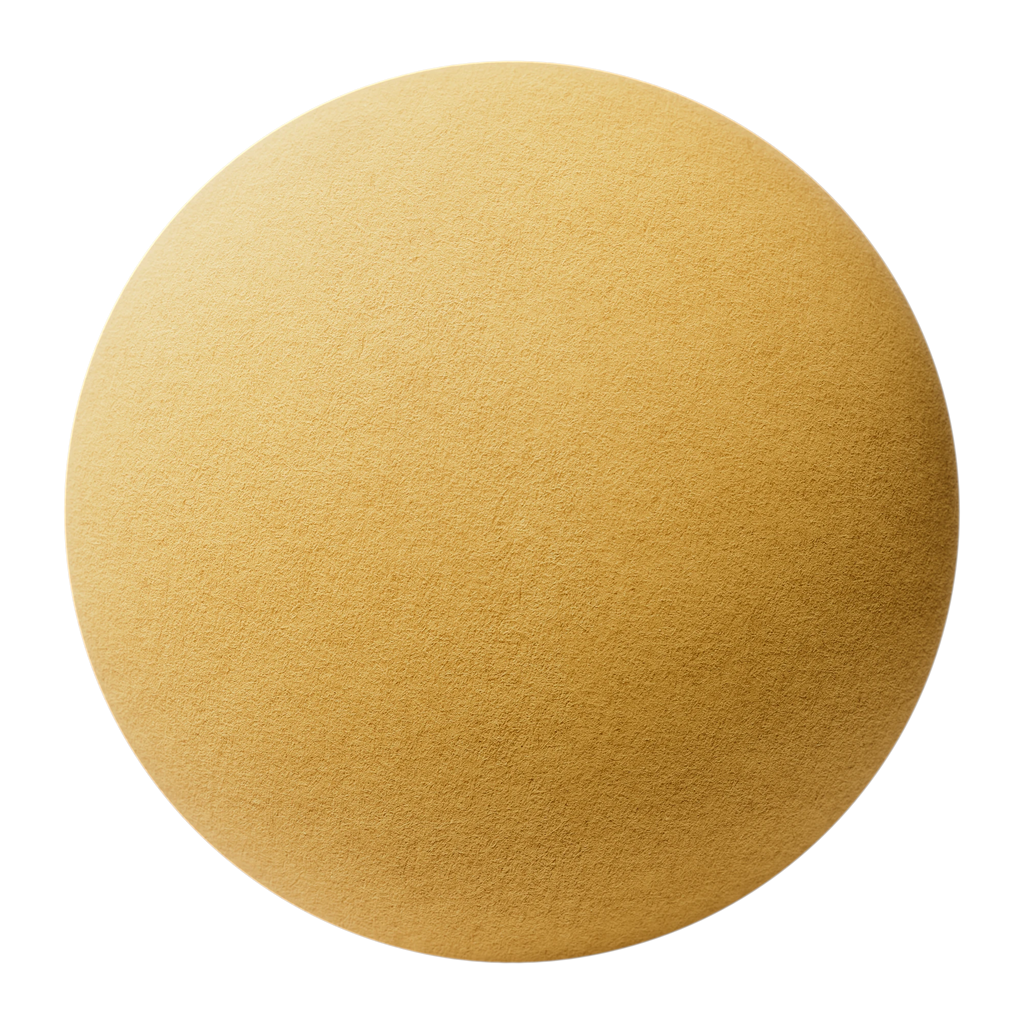 Textured Citrine Yellow 270gsm Paper PBR Texture - Sphere Swatch Preview | Superellipse