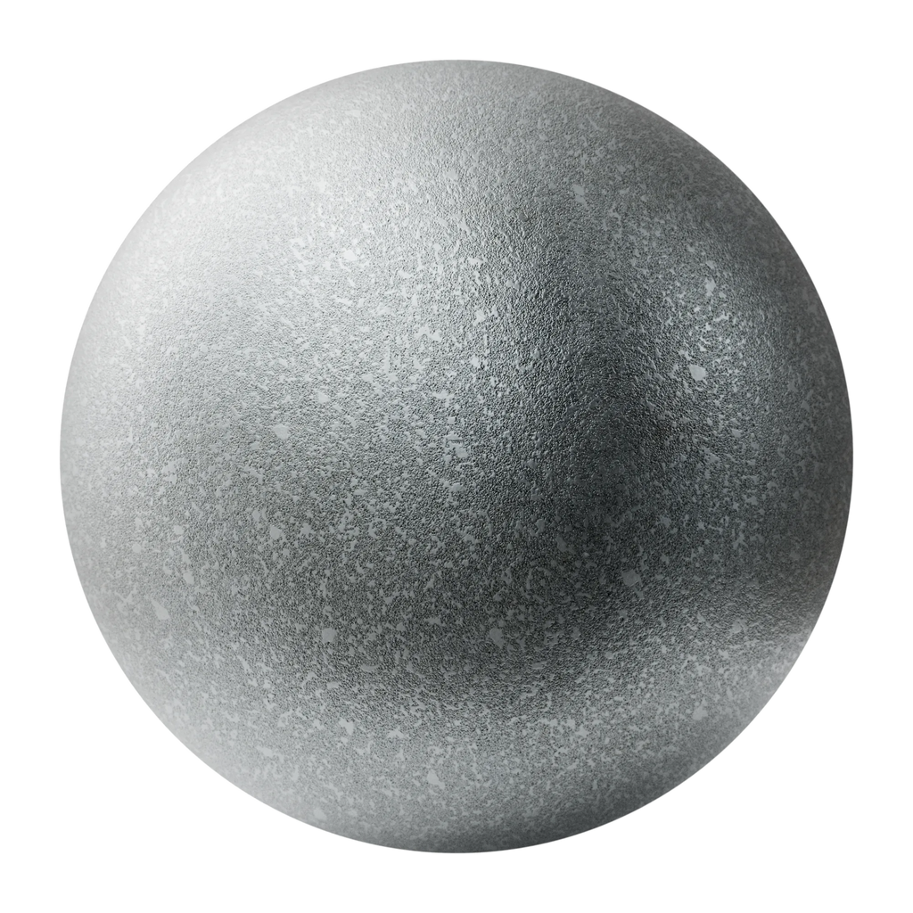 Industrial Cast Zinc Metal PBR Texture - Sphere Swatch Preview | Superellipse