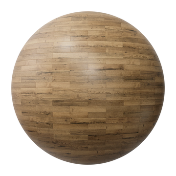 Rustic Oak Wood Brick Bond Parquet Floor PBR Texture - Sphere Swatch Preview | Superellipse