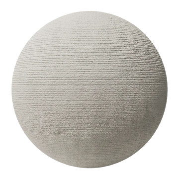Straight Combed Stucco Plaster PBR Texture - Sphere Swatch Preview | Superellipse