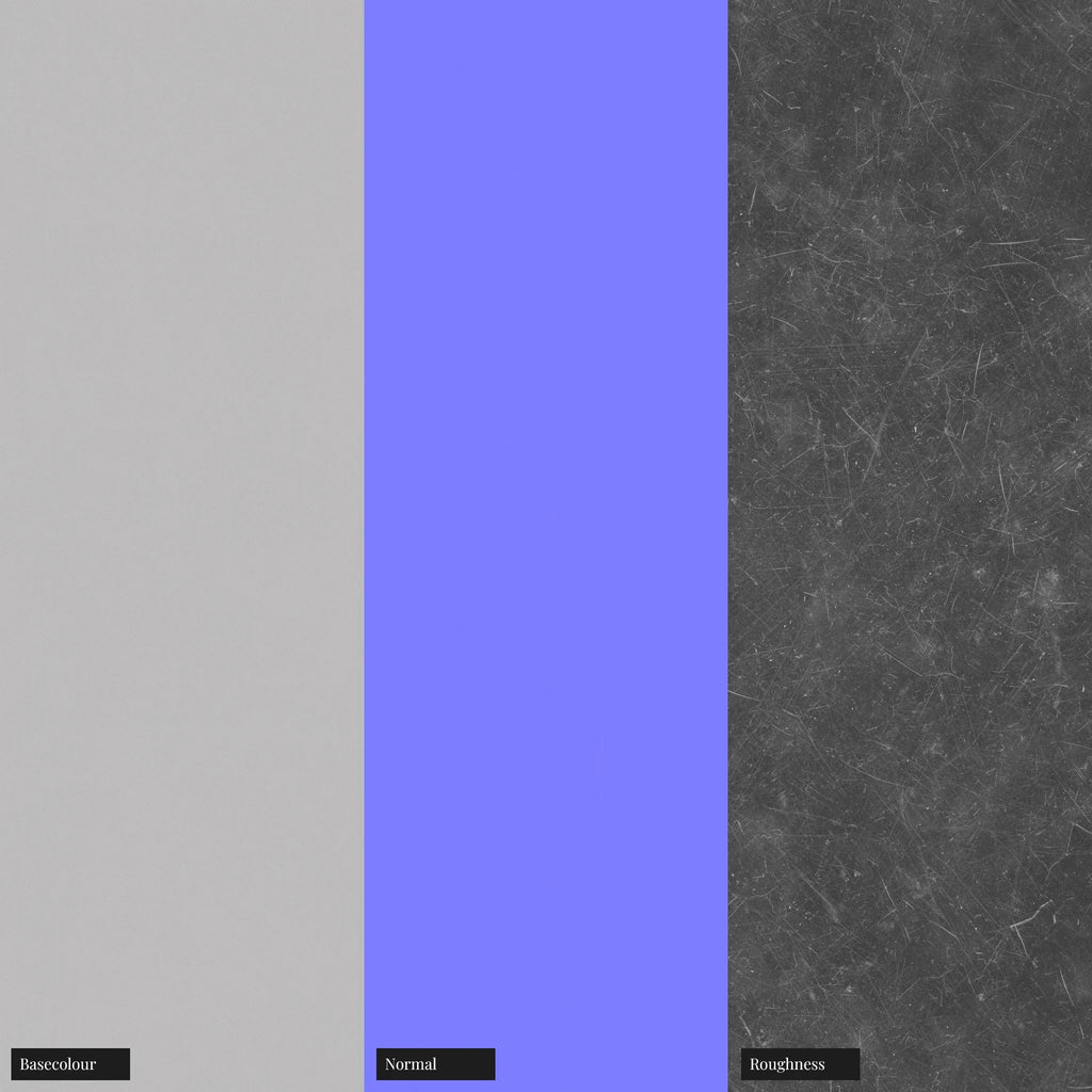 Off White Heavily Damaged Plastic PBR Texture - Example Scene Visualization | Superellipse