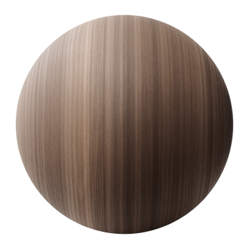 Walnut Rift Sawn Veneer Natural Finish Wood PBR Texture - Sphere Swatch Preview | Superellipse