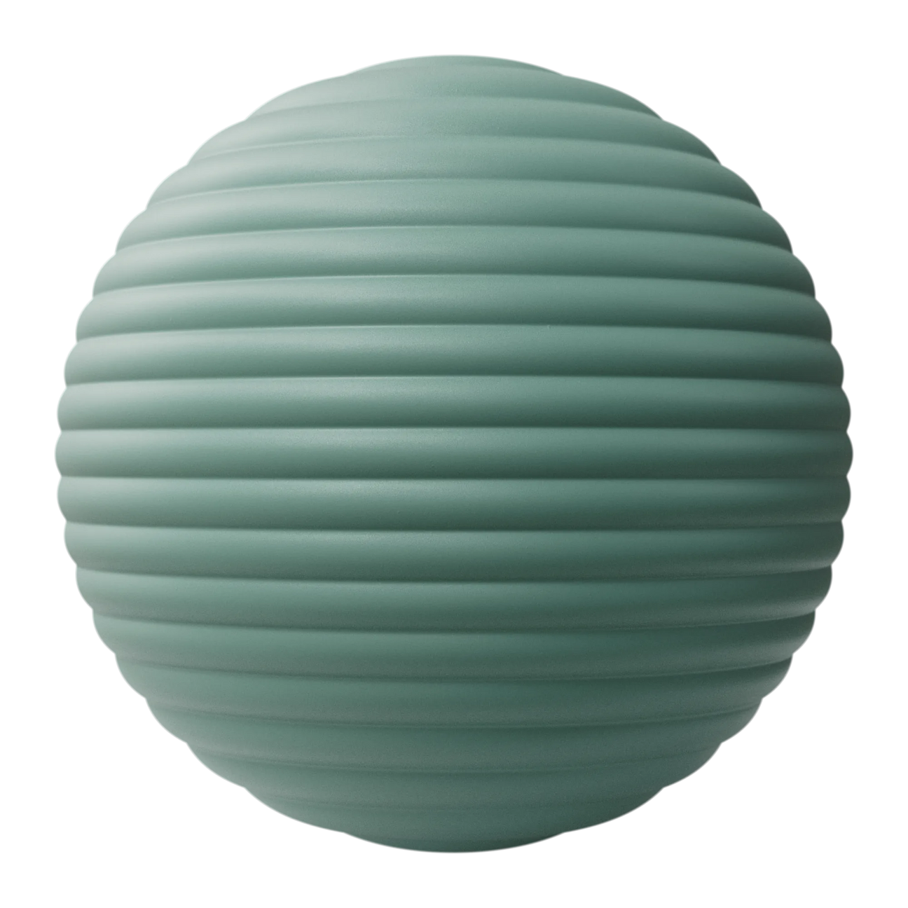 Concave Fluted Deep Teal Plastic PBR Texture - Sphere Swatch Preview | Superellipse