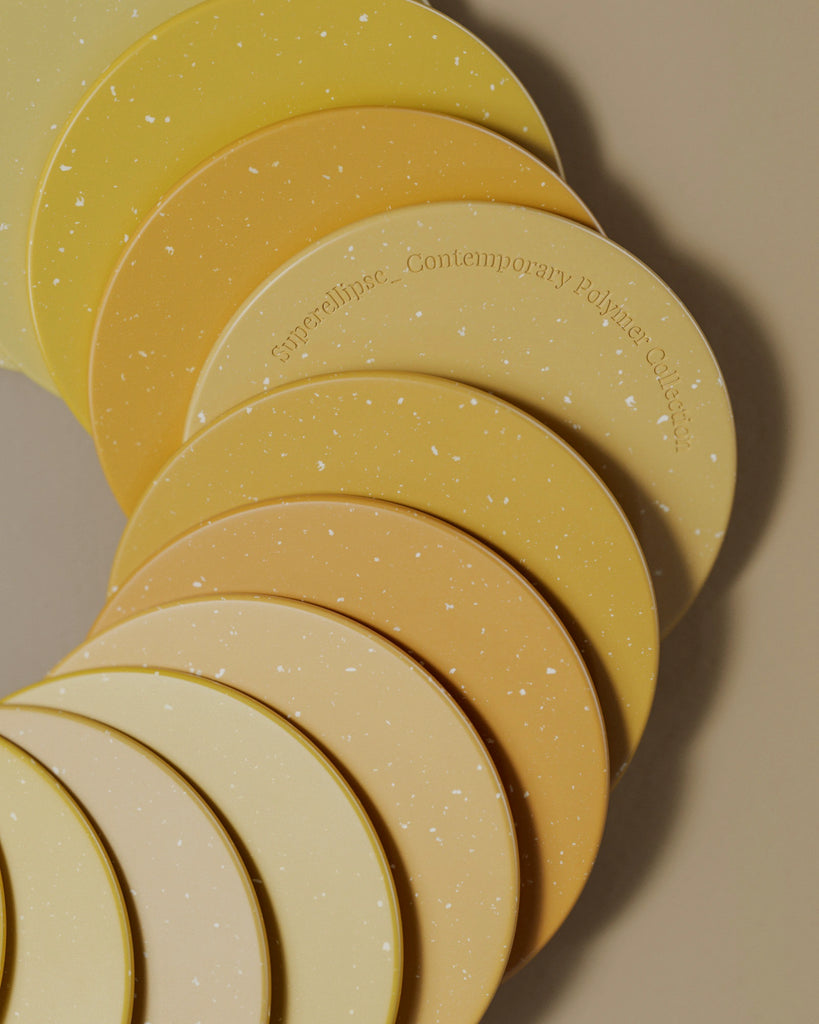 Dandelion Yellow Terrazzo Plastic Small PBR Texture - Example Scene Visualization | Superellipse