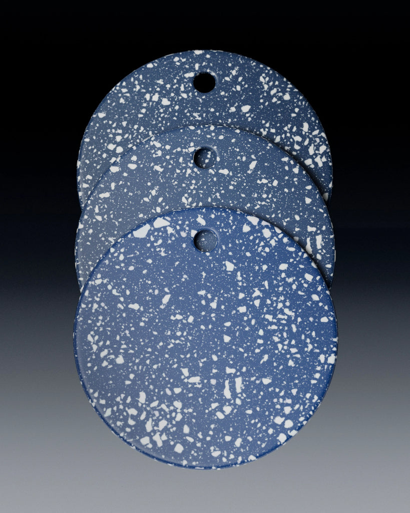 Prussian Blue Terrazzo Plastic PBR Texture - Example Scene Visualization | Superellipse