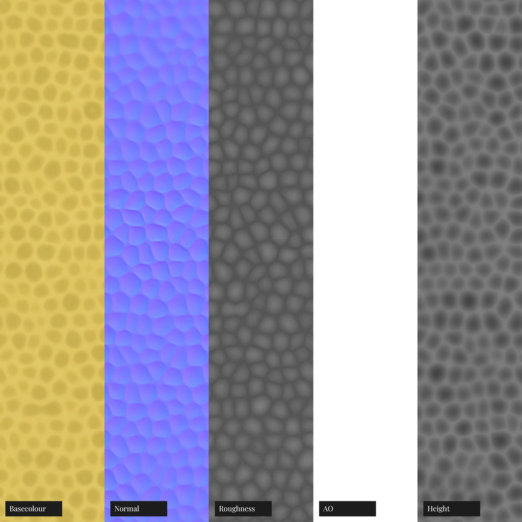 Hand Hammered Brass Metal PBR Texture - Example Scene Visualization | Superellipse