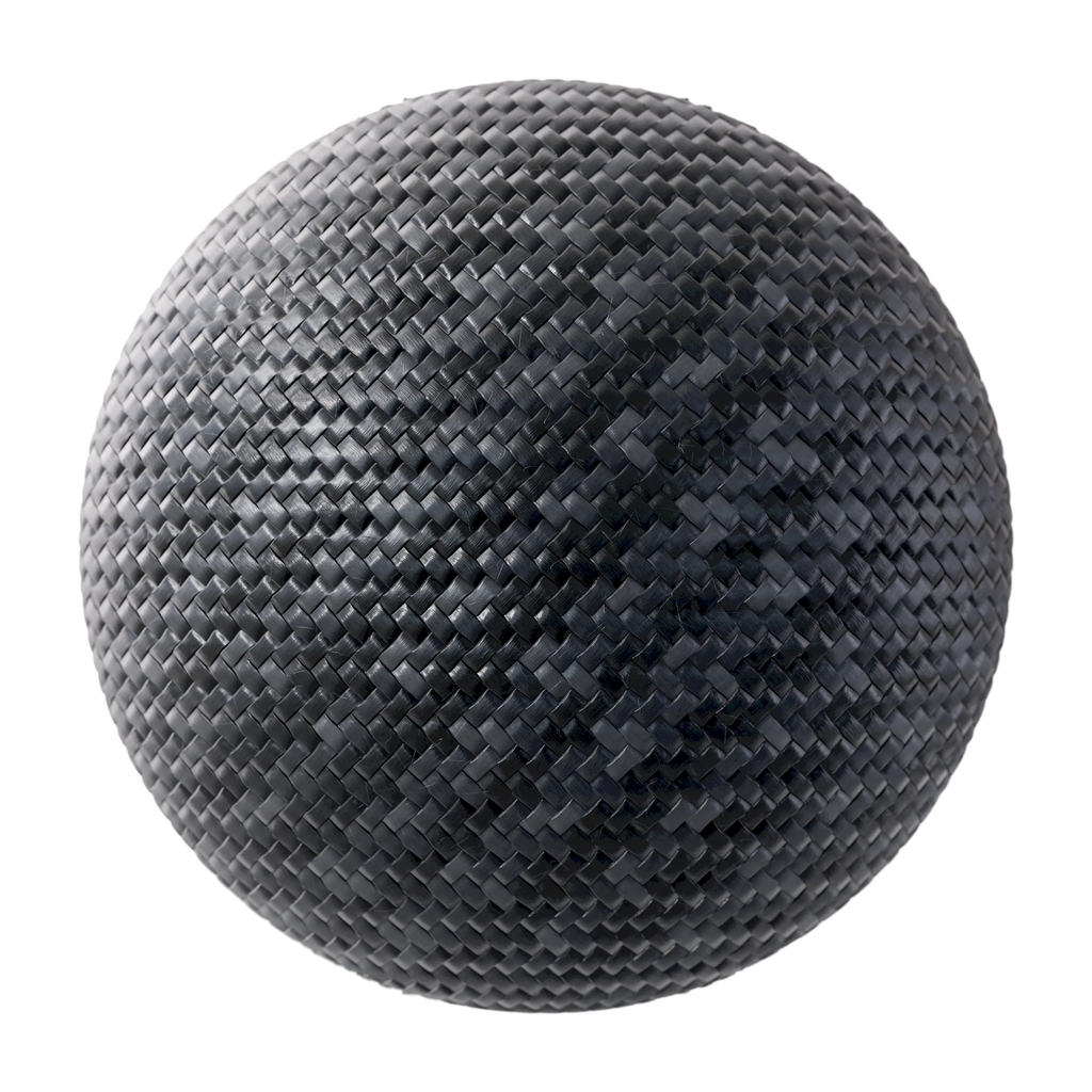 Utilitarian Technical Grey Braided Cord PBR Texture - Sphere Swatch Preview | Superellipse