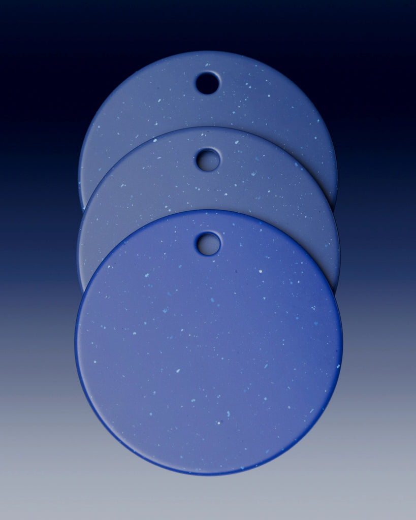 Mixed Blues Terrazzo Plastic Small PBR Texture - Example Scene Visualization | Superellipse