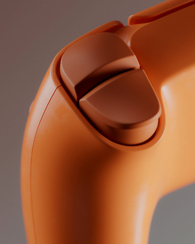 Fluorescent Orange Smudged Plastic PBR Texture - Example Scene Visualization | Superellipse