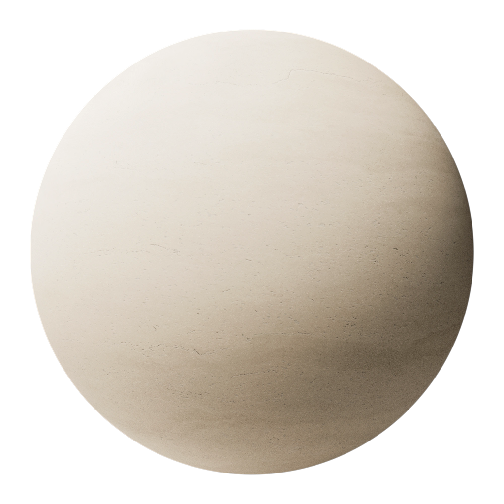 Fine Sandblasted Travertine PBR Texture - Sphere Swatch Preview | Superellipse