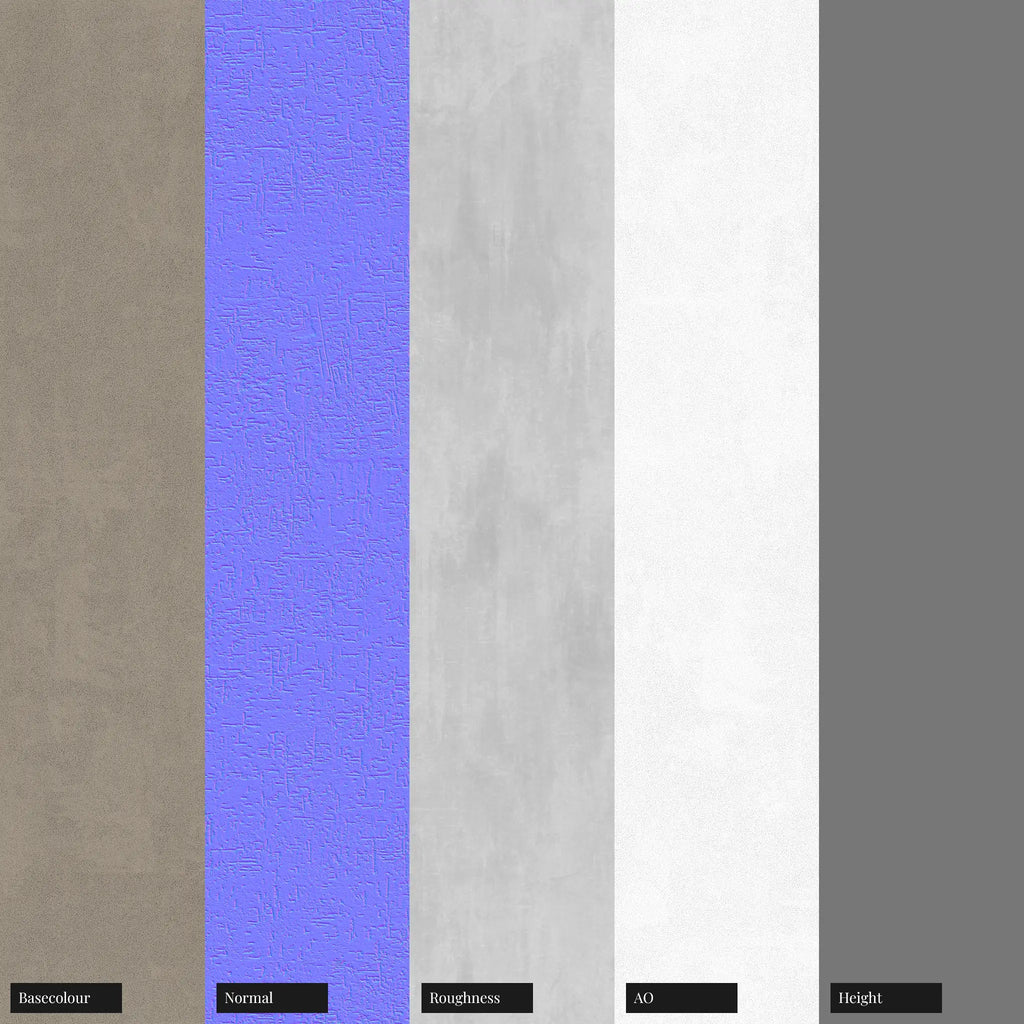 Taupe Custom Finish Stucco Plaster PBR Texture - Example Scene Visualization | Superellipse