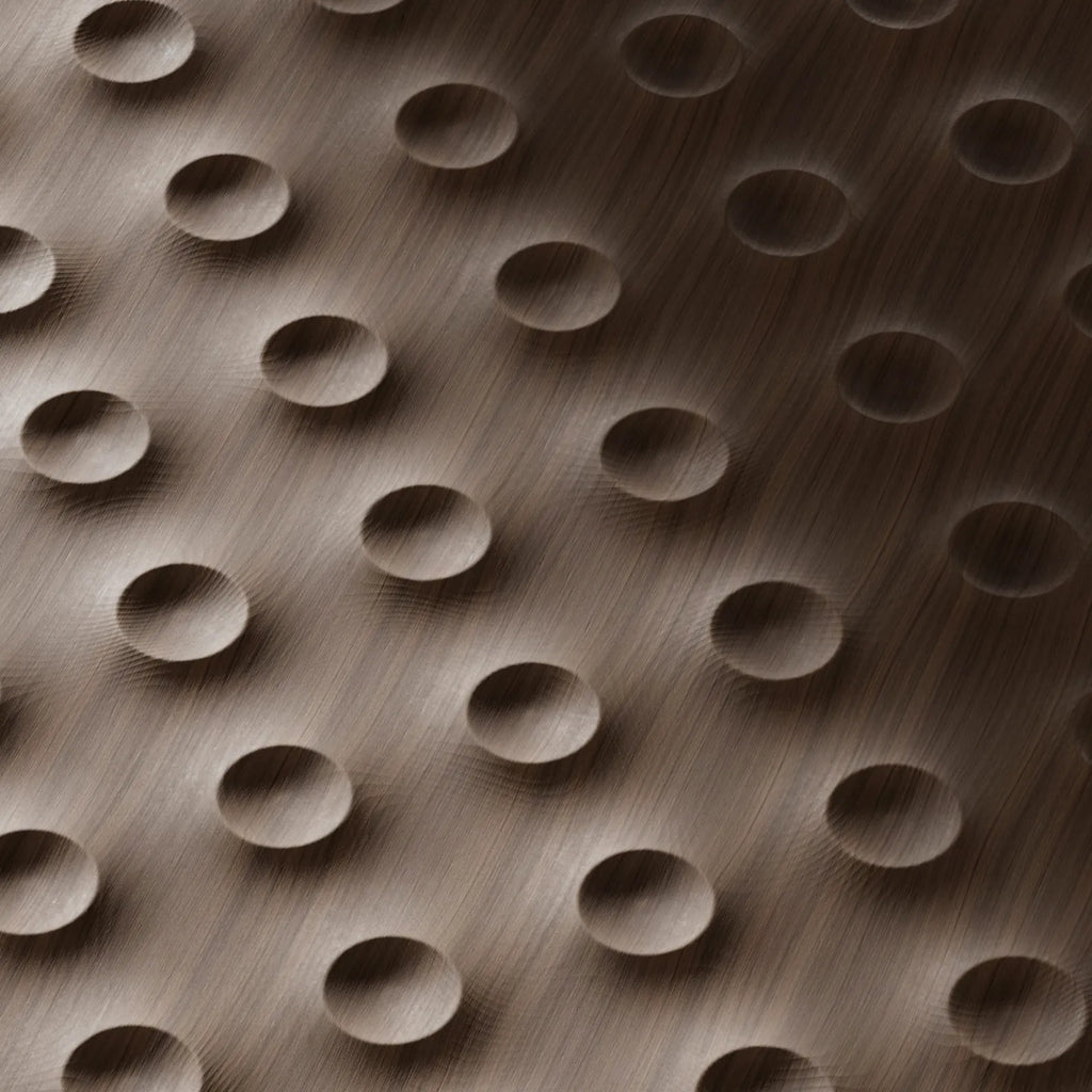 Milled Oak Wood Raised Geometry PBR Texture - Example Scene Visualization | Superellipse