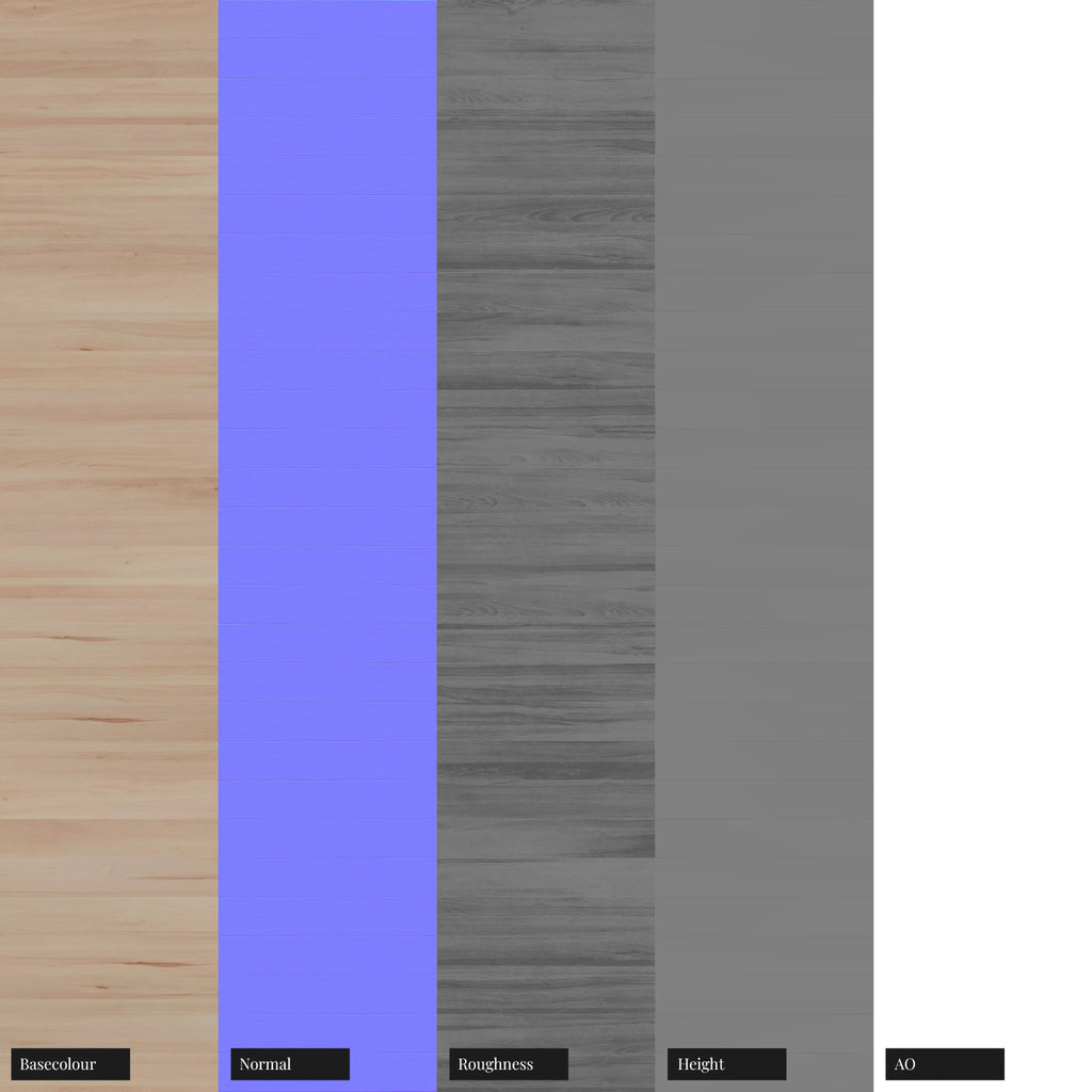 Douglas Fir Stack Bond Parquet Wood Floor PBR Texture - Example Scene Visualization | Superellipse