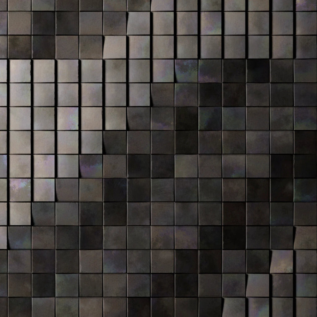 Oxidised Stainless Steel 3D Metal Panel PBR Texture - Example Scene Visualization | Superellipse
