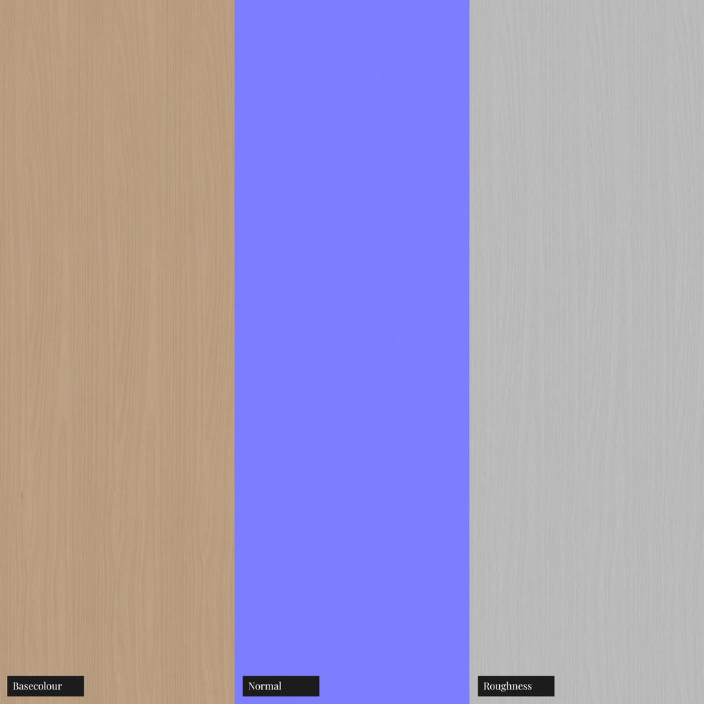 Maple Slip Matched Veneer Wood PBR Texture - Example Scene Visualization | Superellipse