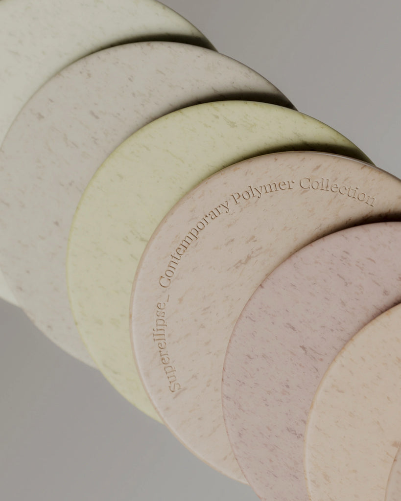 Sawdust Bio Composite Beige Recycled Plastic PBR Texture - Example Scene Visualization | Superellipse