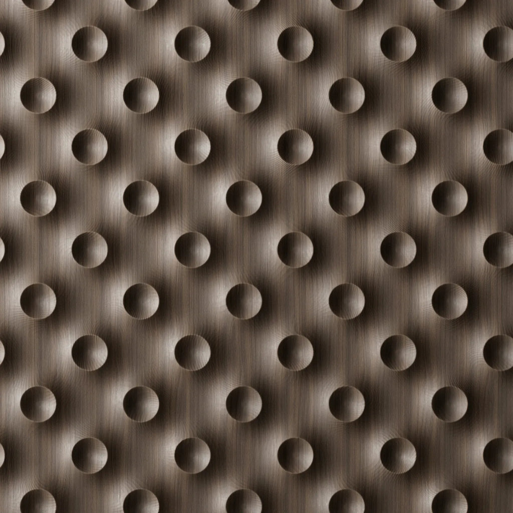 Milled Oak Wood Raised Geometry PBR Texture - Example Scene Visualization | Superellipse