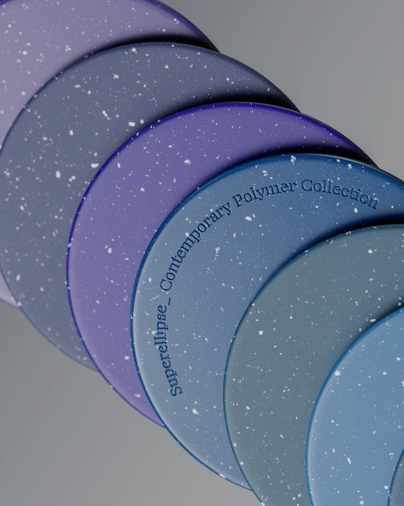 Prussian Blue Terrazzo Plastic Small PBR Texture - Example Scene Visualization | Superellipse