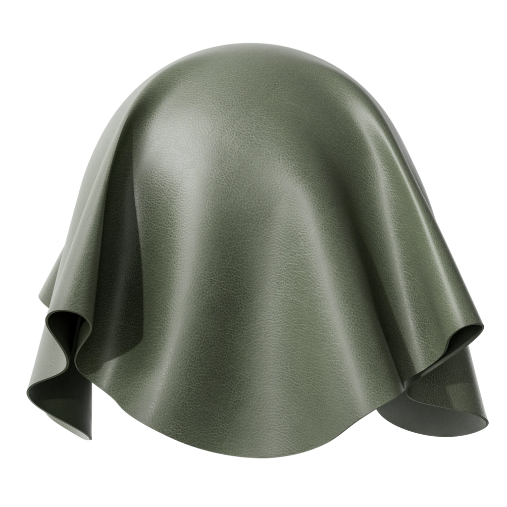 Racing Green Pebbled Leather PBR Texture - Sphere Swatch Preview | Superellipse