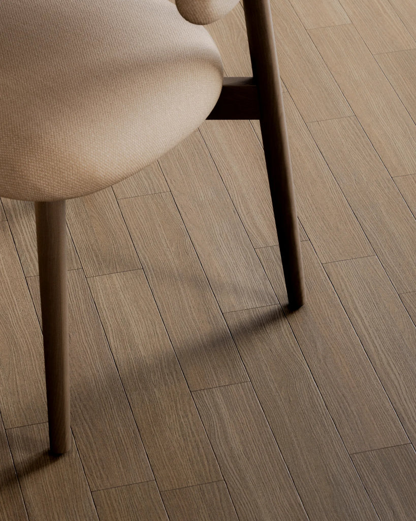 Natural Oak Staggered Wood Floor PBR Texture - Example Scene Visualization | Superellipse
