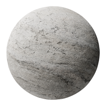 Ash Grey Natural Cut Limestone PBR Texture - Sphere Swatch Preview | Superellipse
