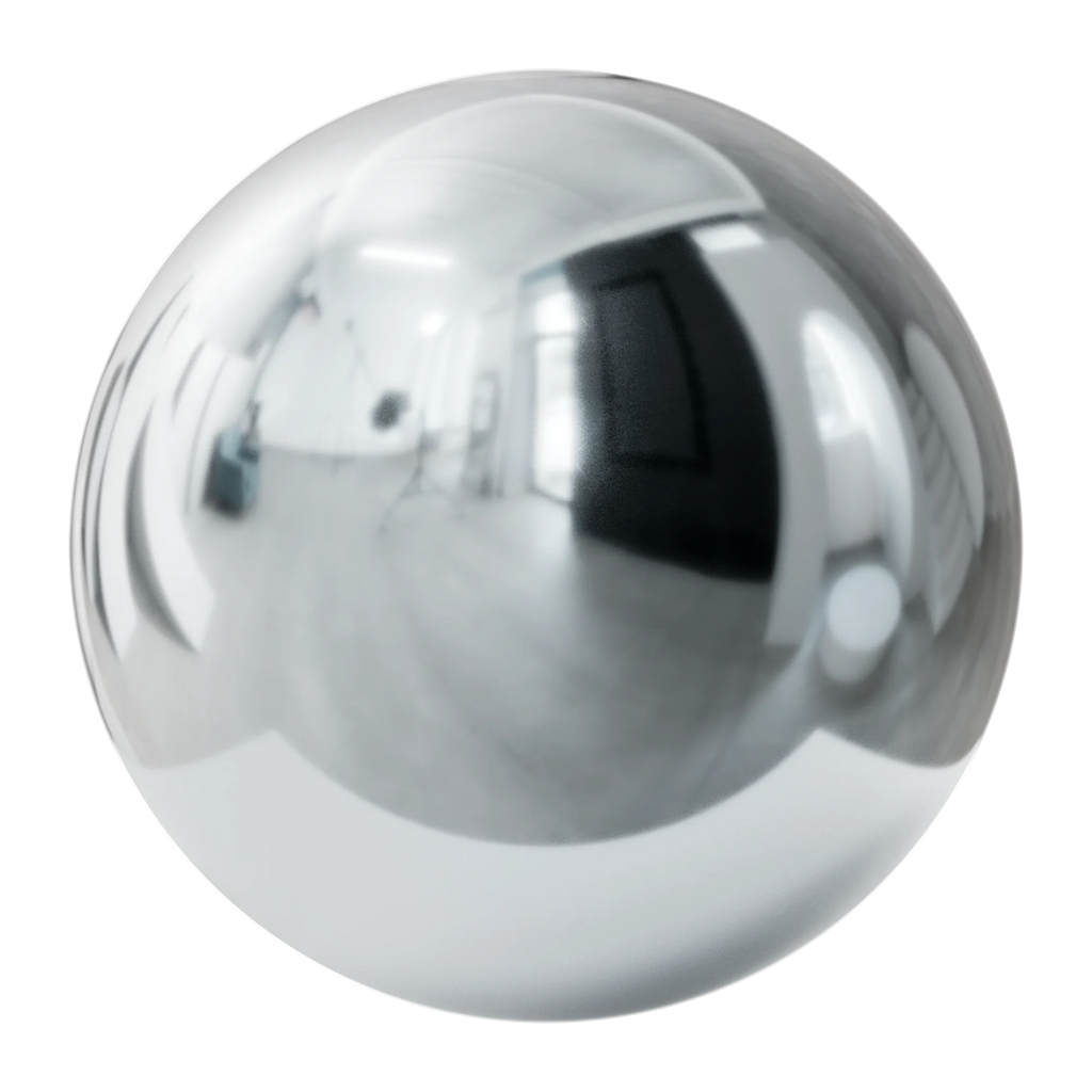 Polished Zinc Metal PBR Texture - Sphere Swatch Preview | Superellipse