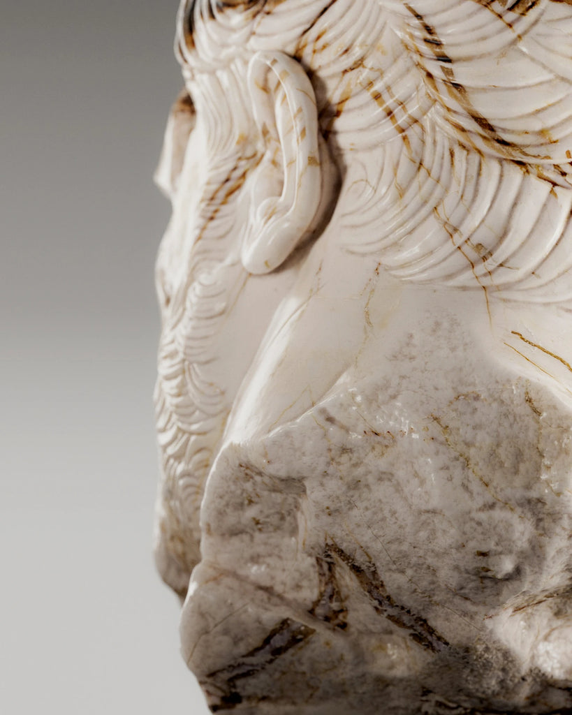 Sofita Beige Bookmatched Marble Slab PBR Texture - Example Scene Visualization | Superellipse