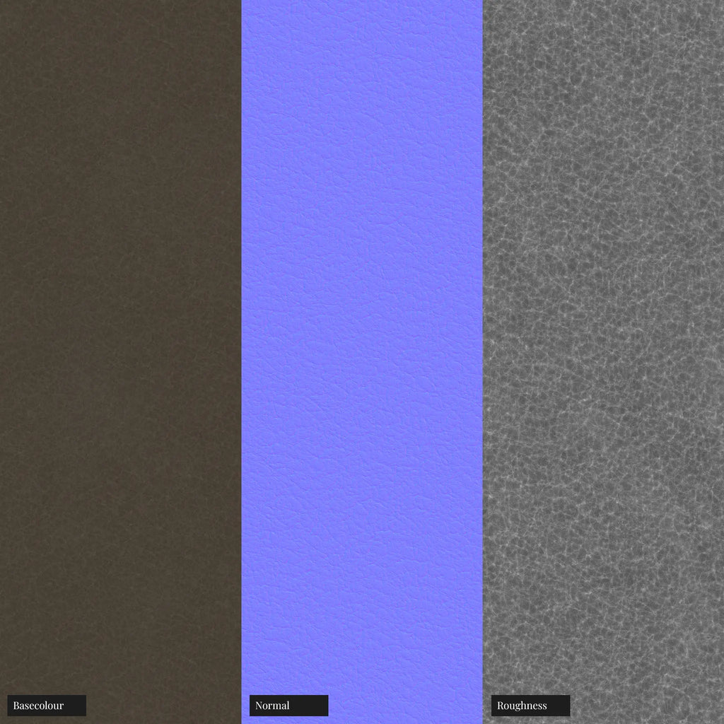 Aniline Full Grain Leather Safari Green PBR Texture - Example Scene Visualization | Superellipse