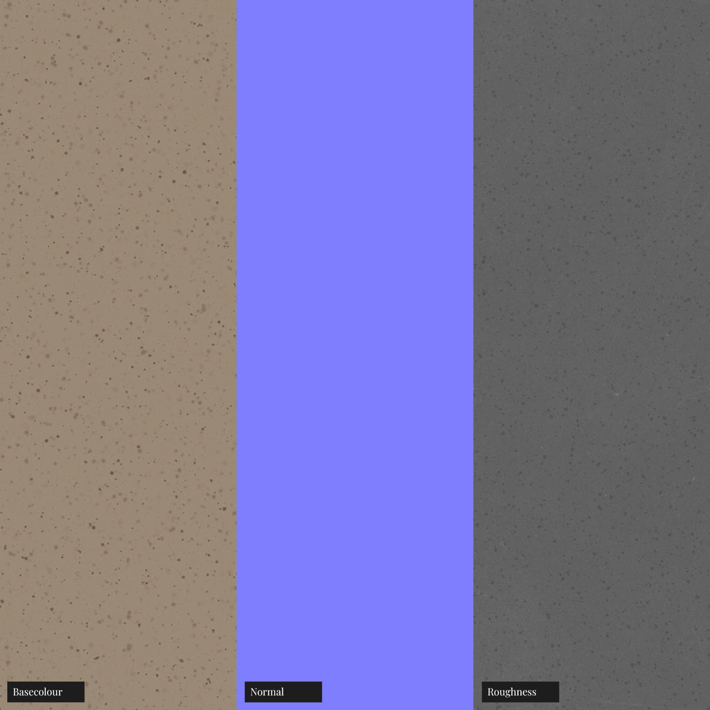 Dark Speckled Beige Plastic PBR Texture - Example Scene Visualization | Superellipse