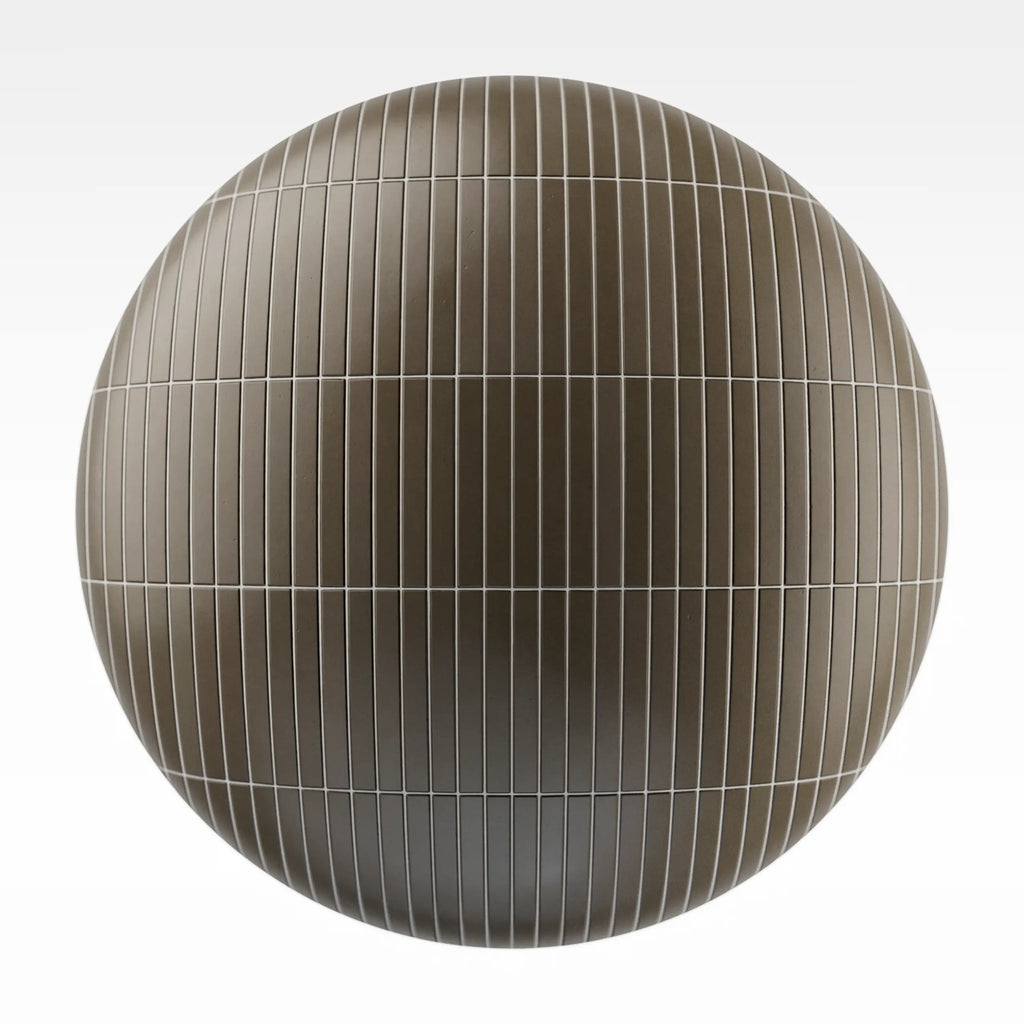 Slim Matte Martini Olive Tile PBR Texture - Sphere Swatch Preview | Superellipse