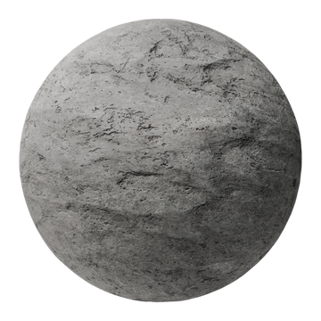 Portugal Grey Unfinished Limestone PBR Texture - Sphere Swatch Preview | Superellipse