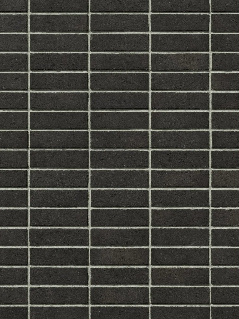 Ironstone Black Stack Bond Brick PBR Texture - Example Scene Visualization | Superellipse