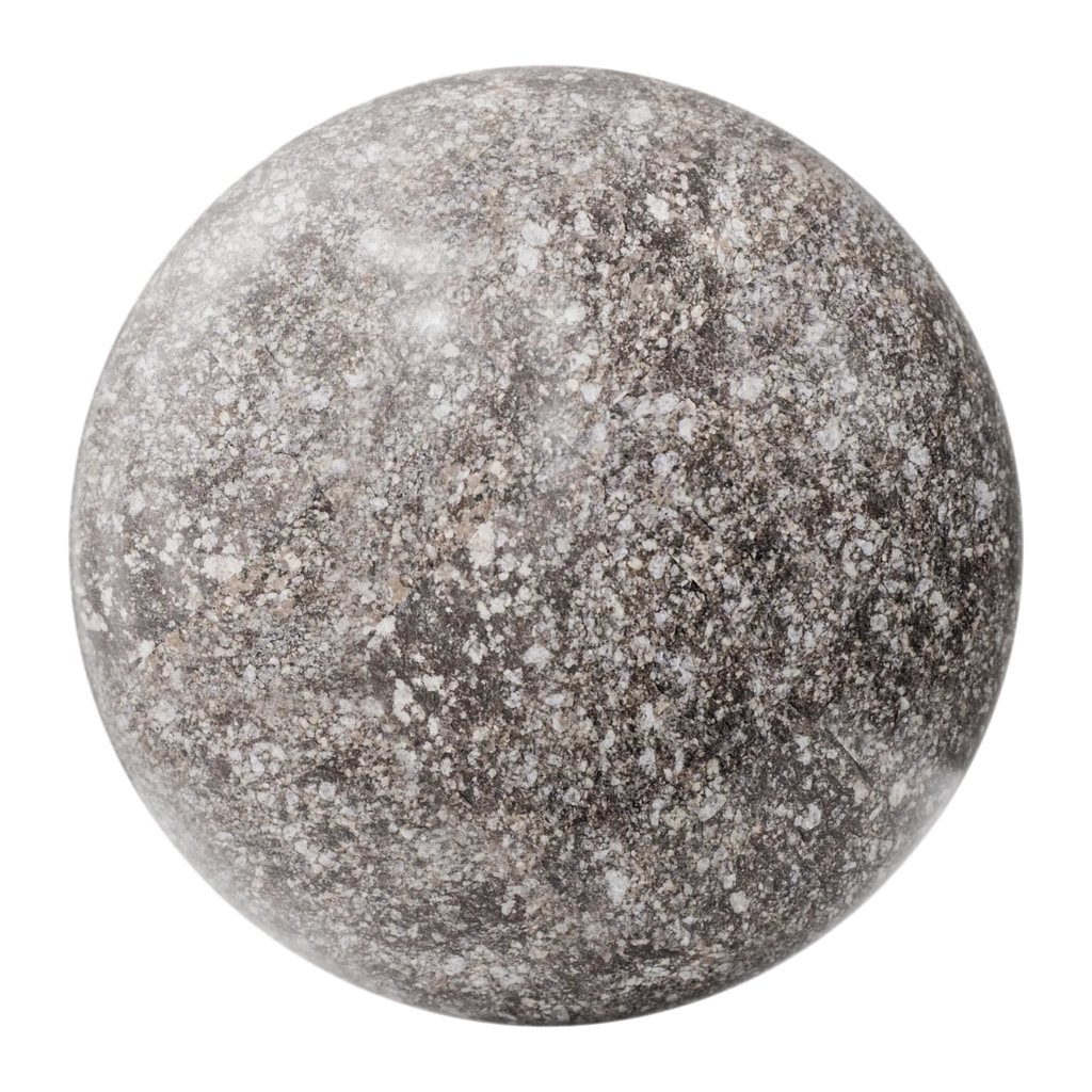 Coffee Brown Polished Granite Slab PBR Texture - Sphere Swatch Preview | Superellipse