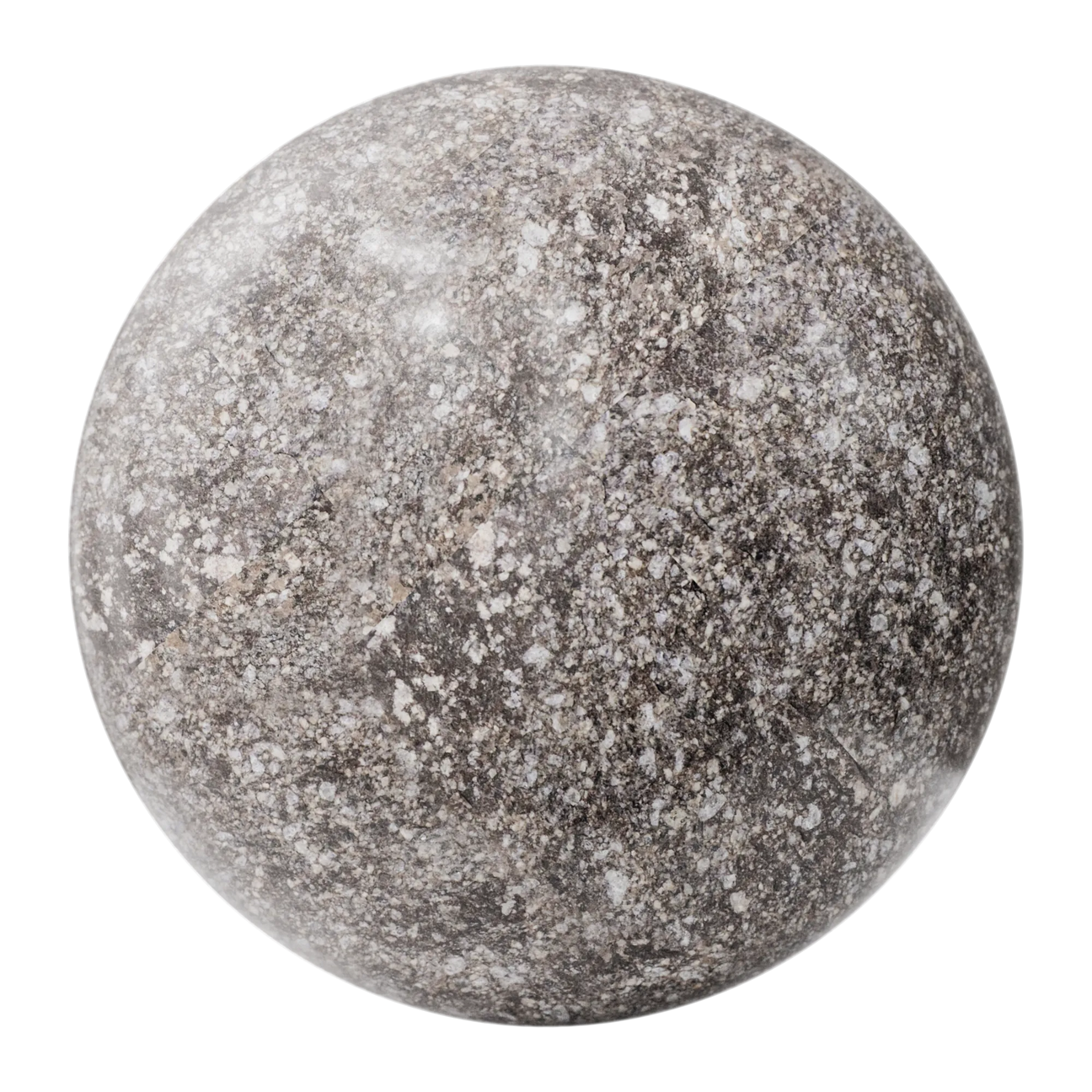 Coffee Brown Polished Granite Slab PBR Texture - Sphere Swatch Preview | Superellipse