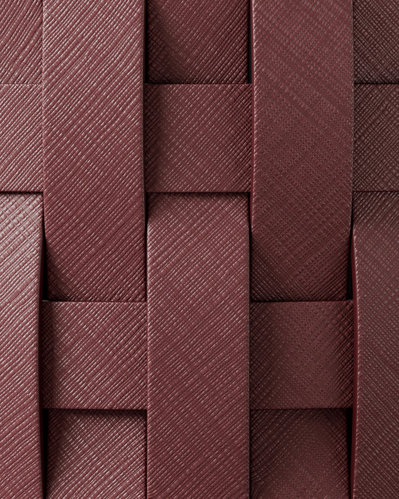 Saffiano Leather Prada Burgundy PBR Texture - Example Scene Visualization | Superellipse