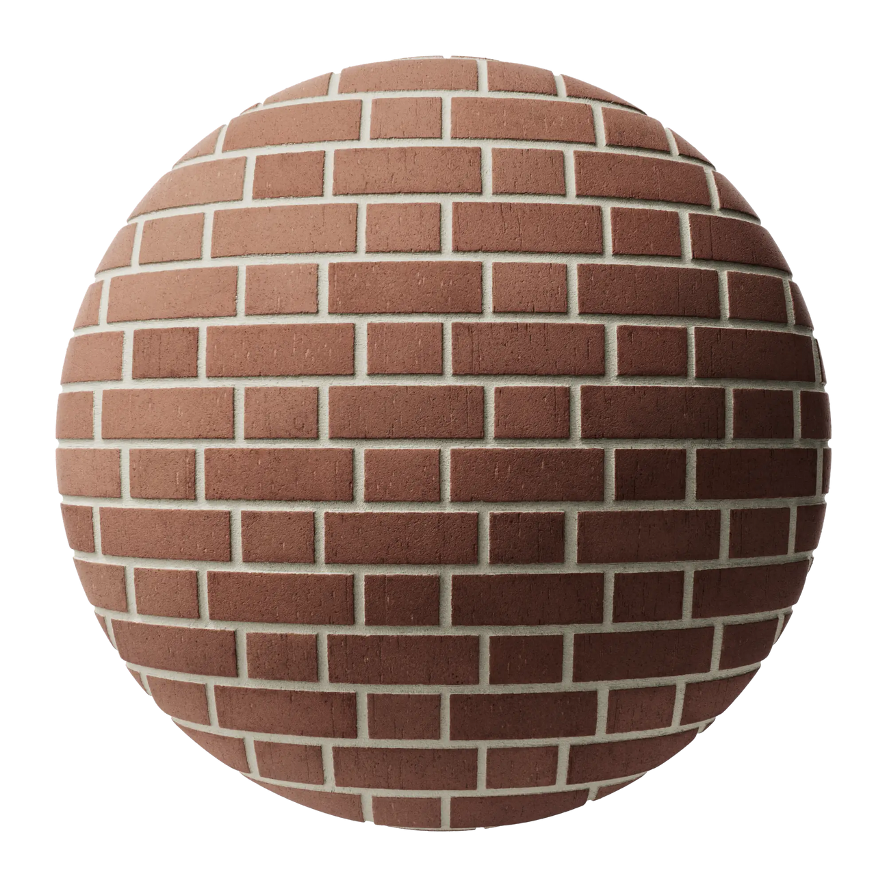 Forterra Dragfaced Red Brick Flemish Bond PBR Texture - Sphere Swatch Preview | Superellipse
