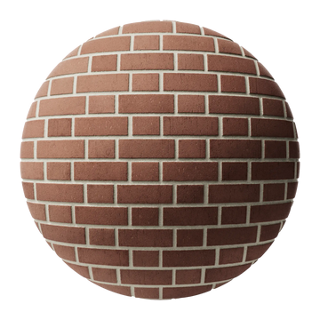Forterra Dragfaced Red Brick Flemish Bond PBR Texture - Sphere Swatch Preview | Superellipse