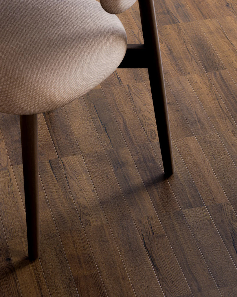 English Chestnut Oak Stack Bond Parquet Wood Floor PBR Texture - Example Scene Visualization | Superellipse