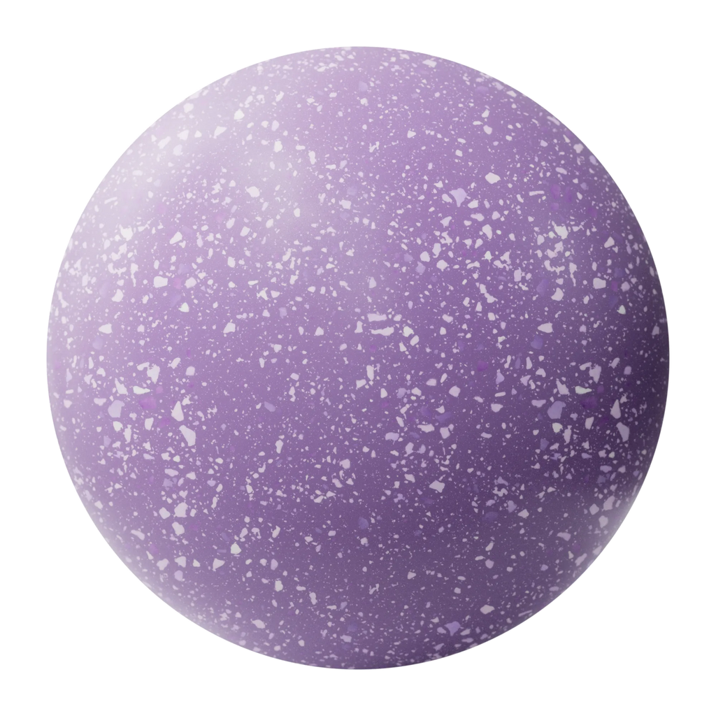 Heather Purple Terrazzo Plastic PBR Texture - Sphere Swatch Preview | Superellipse