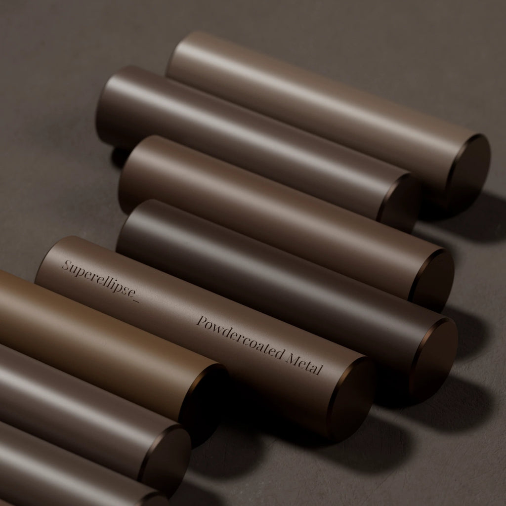 Matte Sepia Powdercoated Aluminium Metal PBR Texture - Example Scene Visualization | Superellipse