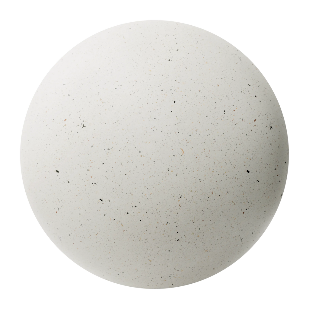 Fine Flecked Off White Bioplastic PBR Texture - Sphere Swatch Preview | Superellipse