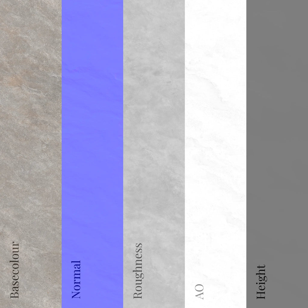 Light Grey French Limestone Slab PBR Texture - Example Scene Visualization | Superellipse