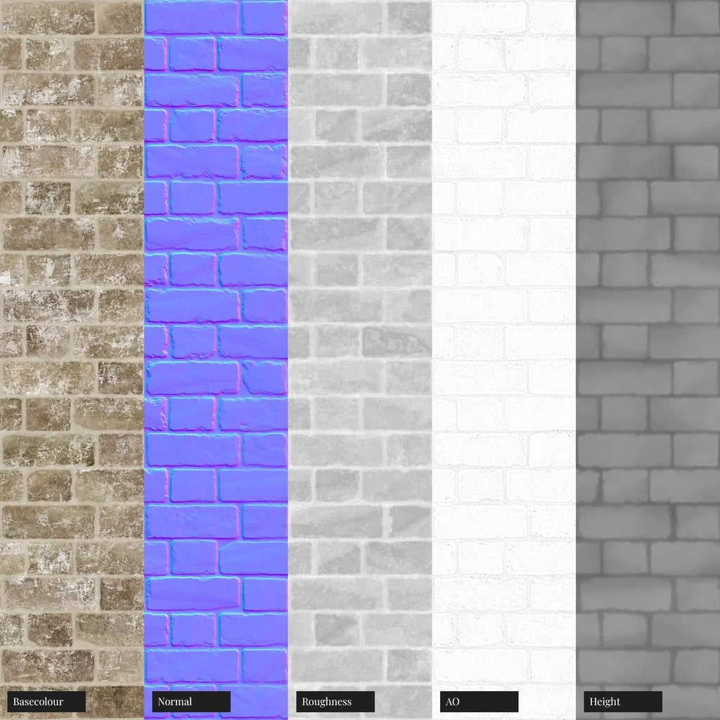 Reclaimed Edwardian Brick Flemish Bond PBR Texture - Example Scene Visualization | Superellipse