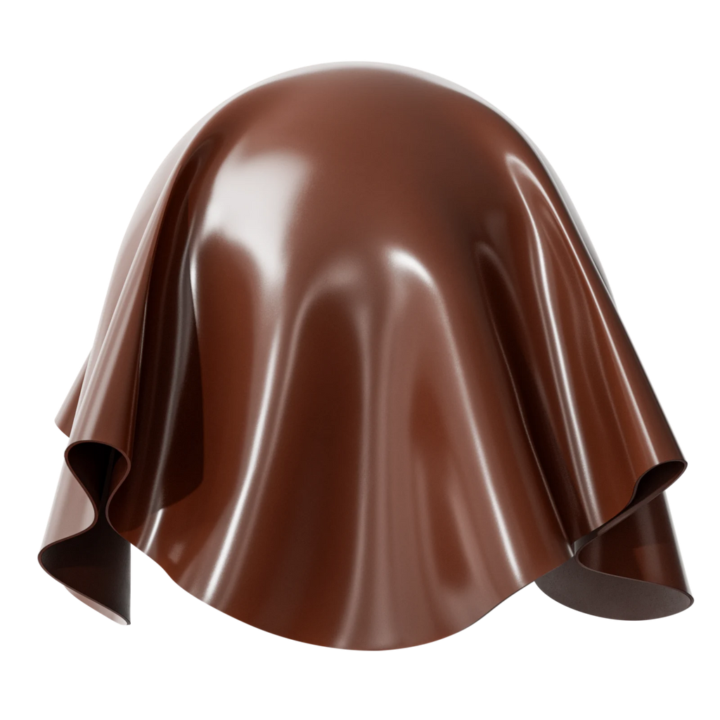 High Gloss Top Grain Leather Cognac Brown PBR Texture - Sphere Swatch Preview | Superellipse