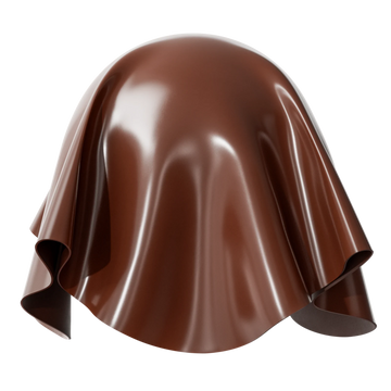High Gloss Top Grain Leather Cognac Brown PBR Texture - Sphere Swatch Preview | Superellipse