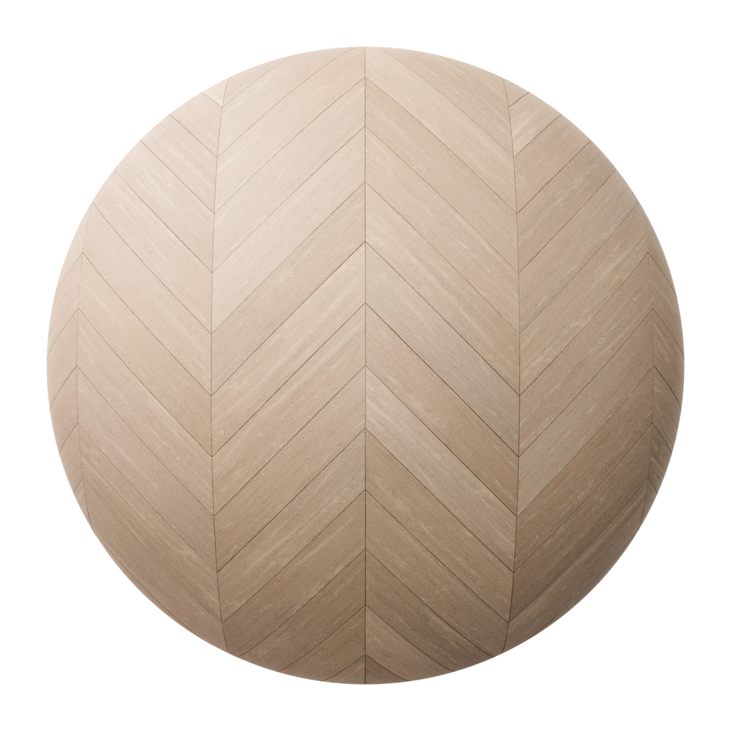 Beech Chevron Wood Floor PBR Texture - Sphere Swatch Preview | Superellipse
